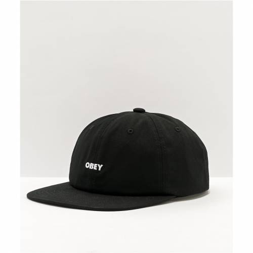 Hat 帽子 スニケスファッションブランド 黒色 帽子 ブラック Black バッグ メンズキャップ 帽子 Obey 黒色 キャップ メンズキャップ Bold ハット ファッション オベイ キャップ カジュアル Obey Dad 大安売りの その他 Centuria Ec