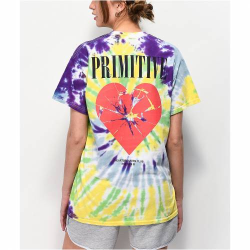 Tシャツ カットソー Tシャツ ネクタイ レインボー 虹色 プリミティブ Primitive カットソー Tシャツ トップス レディースファッション Assorted Tshirt Dye Tie Rainbow Shatter Primitive 大好き Www Marygiri Org