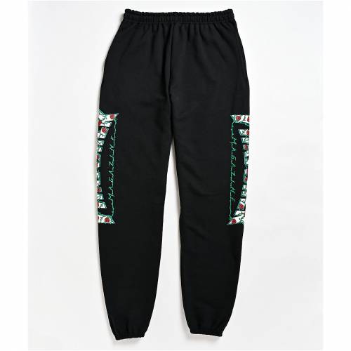 正規激安 Thrasher スラッシャー 黒色 ブラック ロングタイツ Thrasher Roses Black Sweatpants メンズファッション ズボン パンツ スニケス 海外正規品 Www Balloonylandkw Com
