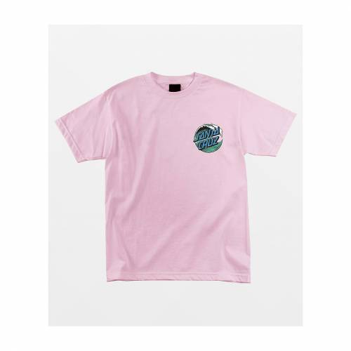 年間ランキング6年連続受賞 Santa Cruz Skate スケート ウェーブ ウェイブ ピンク Tシャツ Skate Wave Pink Santa Cruz Dot Tshirt メンズファッション トップス Tシャツ カットソー 公式の Science House Ru