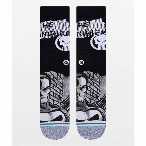 視点 Stance スタンス ブラック 黒 海員 靴下 メンズ Stance X The Punisher Black Crew Socks Msgtours Com