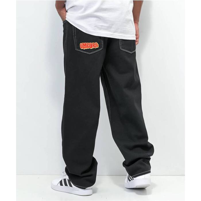 エンパイア Empyre 【 Loose Fit Embroidered Black Denim Skate Pants Men's Black 】 黒色 ブラック デニム Skate スケート メンズ 黒色 ブラック