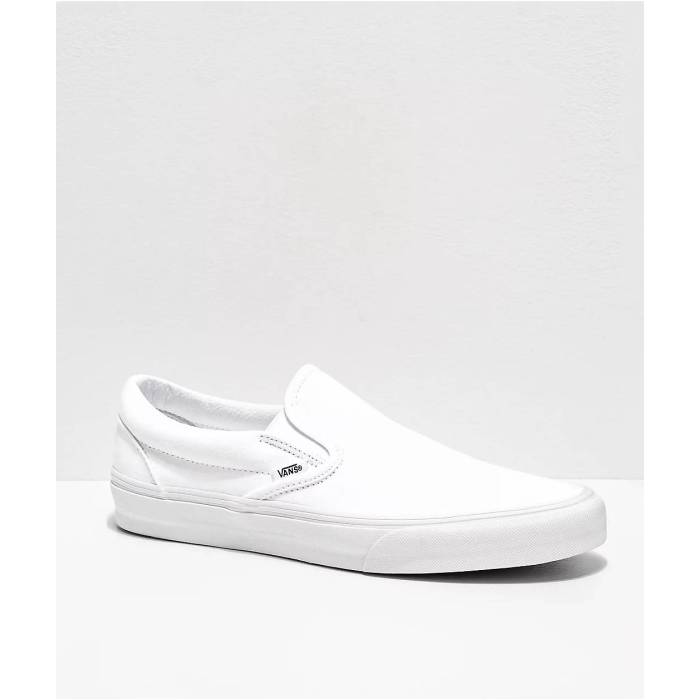 【★百貨店SALE★6/11真夜中2時迄】ヴァンズ Vans 【 Slip-On Monochromatic True White Skate Shoes Men\u0027s White 】 slip-on スリッポン 白いこと 白いこと Skate 滑る シューズ 運動すること靴 メンズ 白いこと 白いこと