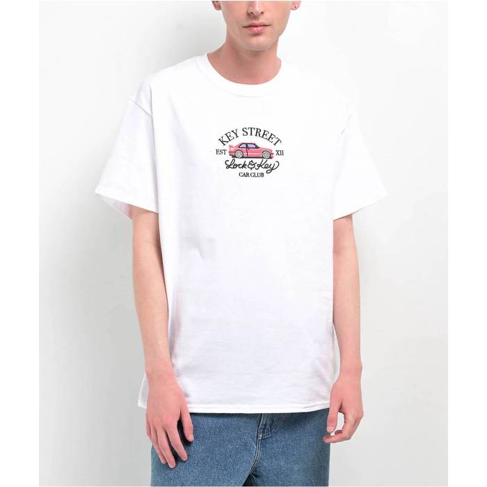 Key Street 【 Lo Pro White T-Shirt Men\u0027s White 】 労働者階級 白いこと 白いこと プルオーバー メンズ 白いこと 白いこと