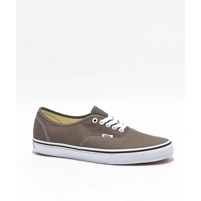ヴァンズ Vans 【 Authentic Color Theory Bungee Cord Canvas Skate Shoes Men\u0027s Charcoal 】 オーセンティック Skate 滑る シューズ 運動すること靴 メンズ 濃灰色