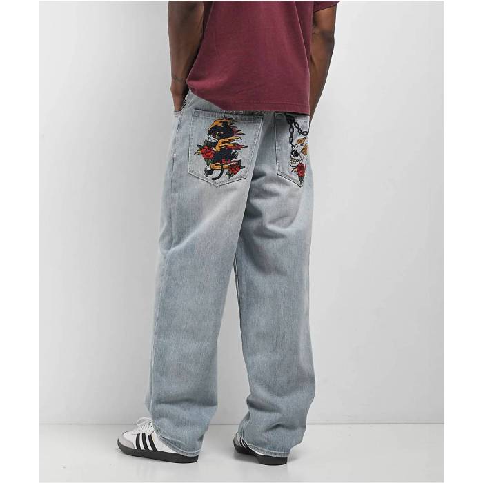 Ninth Hall 【 Ambush Light Blue Wash Loose Fit Jeans Men's Light Pastel Blue 】 青色 ブルー ジーンズ メンズ 青色 ブルー