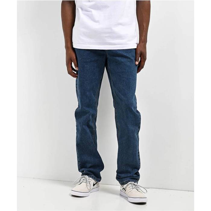 Freeworld 【 Skinny Dark Blue Denim Jeans Men's Medium Blue 】 スキニー 青色 ブルー デニム ジーンズ メンズ 青色 ブルー