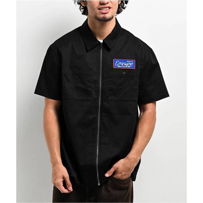 エンパイア Empyre 【 Glen Bristol Zip Work Shirt Men's Black 】 ブリストル メンズ 黒色 ブラック