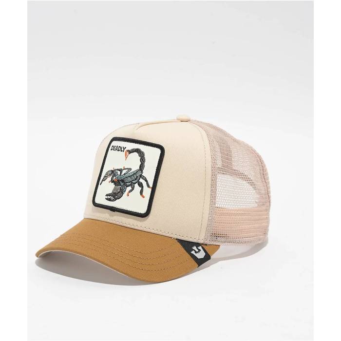 【★百貨店SALE★6/11真夜中2時迄】Goorin Bros. 【 The Deadliest Scorpion Tan \u0026 Brown Trucker Hat Men\u0027s Natural 】 赤銅色 赤銅色 トラッカー メンズ 自然的