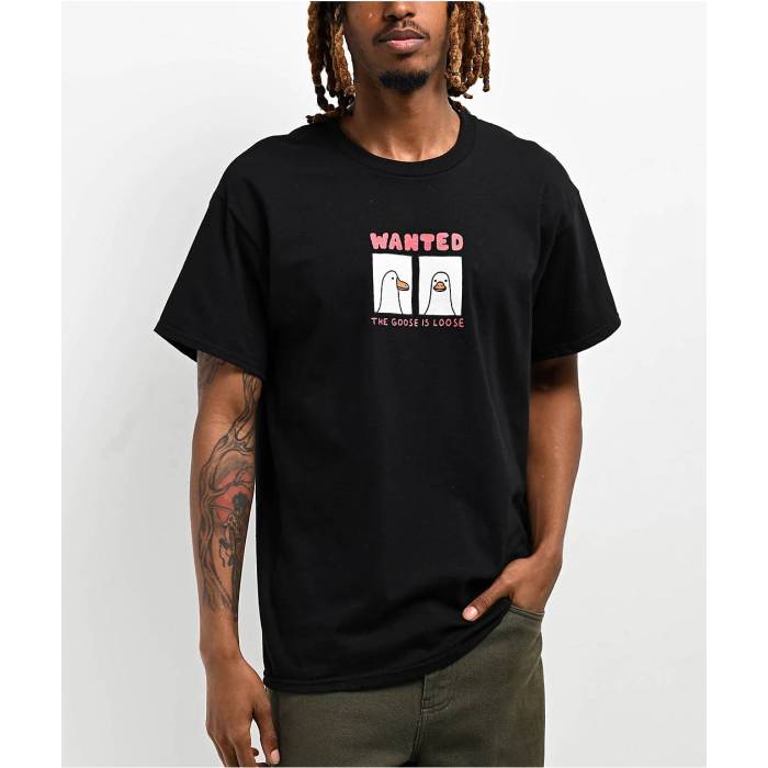 A.lab 【 Goose Is Loose Black T-Shirt Men's Black 】 黒色 ブラック Tシャツ メンズ 黒色 ブラック