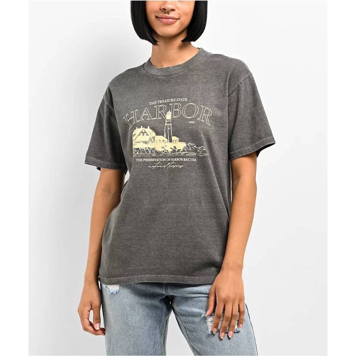 Dravus 【 Parks N Rec Black Wash T-Shirt Women\u0027s Charcoal 】 黒いこと 黒いこと プルオーバー レディース 濃灰色