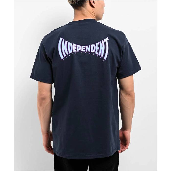 【★百貨店SALE★6/11真夜中2時迄】Independent 【 Spanning Navy T-Shirt Men\u0027s Navy 】 紺色 米国海軍 ティーシャツ メンズ 紺色 米国海軍