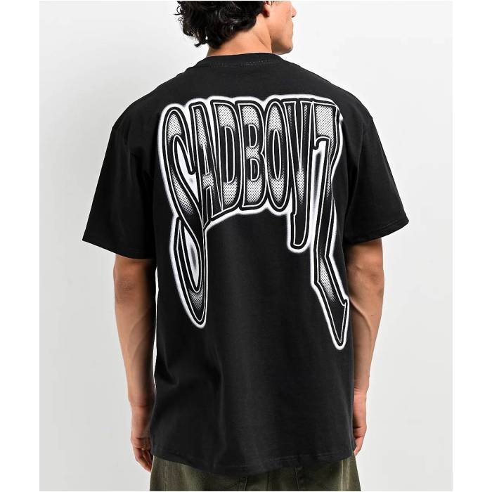 Sad Boyz 【 $Ad Boyz By Junior H Tagged Black T-Shirt Men's Black 】 黒色 ブラック Tシャツ メンズ 黒色 ブラック