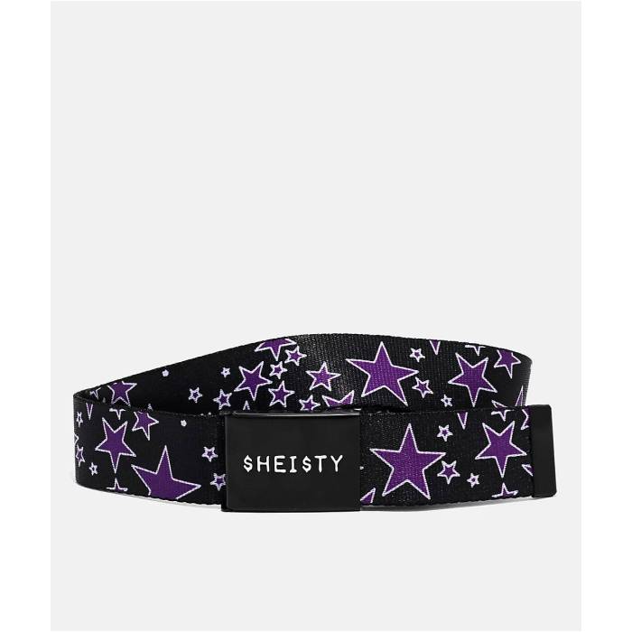$Hei$Ty 【 Sheisty Constellation Black Web Belt Men's Purple 】 黒色 ブラック ベルト メンズ Purple 紫・パープル