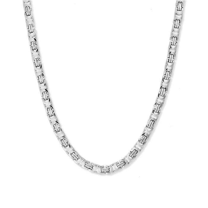 Half Hearted 【 Byzantine 6Mm Silver Chain Necklace Men\u0027s Silver 】 Silver しろがね色・しろがね色 頸飾り メンズ Silver しろがね色・しろがね色 ネックレスチェーン-ジュエリー・アクセサリー-メンズジュエリー・アクセサリー