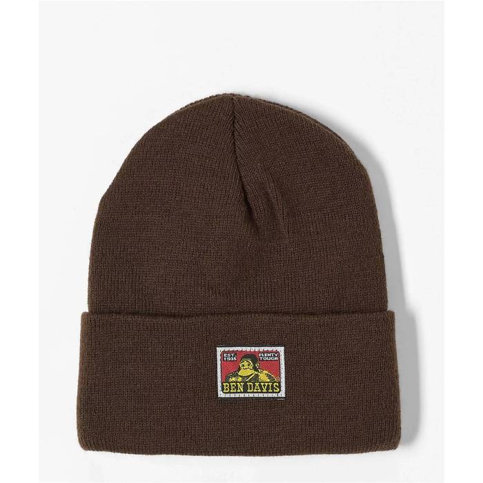 ベンデイビス Ben Davis 【 Brown Beanie Men's Brown 】 茶色 ブラウン キャップ 帽子 メンズ 茶色 ブラウン