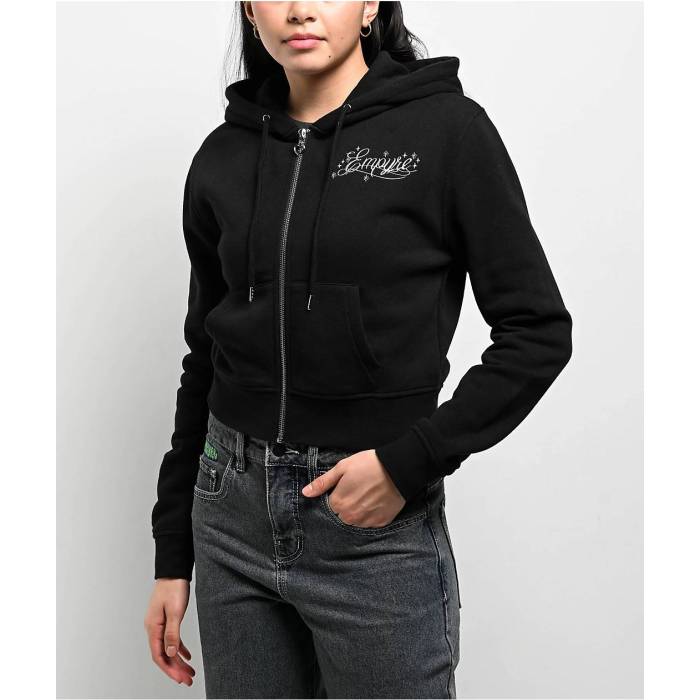 エンパイア Empyre 【 Angel Black Zip Hoodie Women's Black 】 黒色 ブラック フーディー パーカー レディース 黒色 ブラック