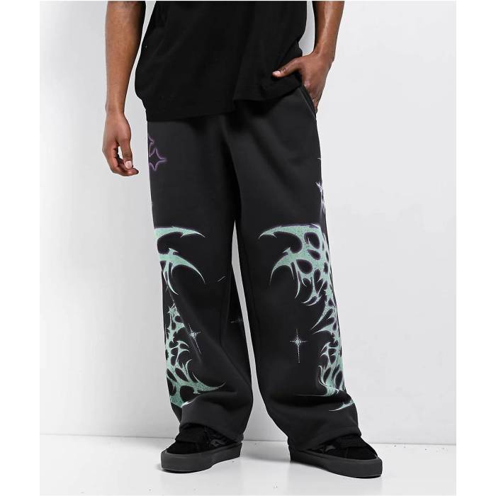 Vitriol 【 Baggy Black Fleece Sweatpants Men's Black 】 黒色 ブラック フリース ロングタイツ メンズ 黒色 ブラック｜スニケス