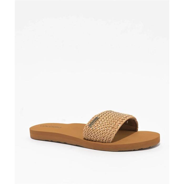 【★百貨店SALE★6/11真夜中2時迄】ボルコム Volcom 【 Simple Braid Cognac Slide Sandals Women\u0027s Brown 】 Slide サンダル サンダル レディース 赤銅色 赤銅色