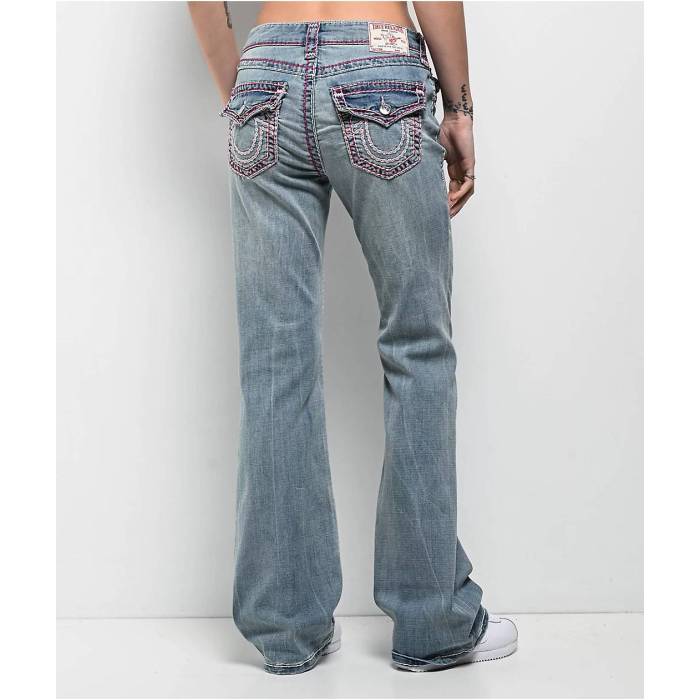 トゥルーレリジョン True Religion 【 Becca Super T California Poppy Mid Rise Bootcut Jeans Women's Blue 】 カリフォルニア ミッド ライズ ジーンズ レディース 青色 ブルー