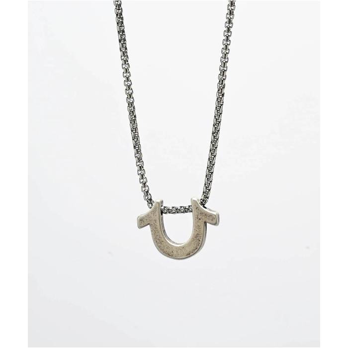 【★百貨店SALE★6/11十二時2時迄】トゥルーレリジョン True Religion 【 Horseshoe 22\" Chain Necklace Men\u0027s Silver 】 首飾り メンズ Silver しろがね色・しろがね色"