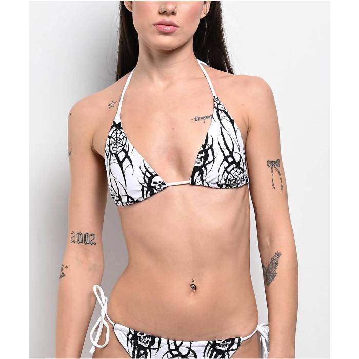 【★百貨店SALE★6/11十二時2時迄】Lurking Class By Sketchy Tank 【 X Kyle Grand Sin White Triangle Bikini Top Women\u0027s White 】 地べた 白いこと 白いこと レディース 白いこと 白いこと