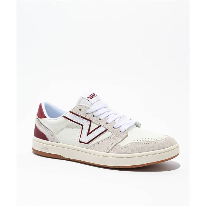 【★百貨店SALE★6/11真夜中2時迄】ヴァンズ Vans 【 Lowland 2.0 Vintage Red \u0026 Gum Skate Shoes Men\u0027s White 】 vintage ビンテージ・ヴィンテージ Red 赤・赤いこと Skate 滑る シューズ 運動すること靴 メンズ 白いこと 白いこと