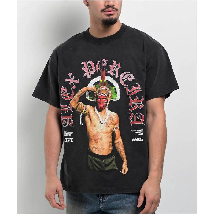 【★百貨店SALE★6/11真夜中2時迄】Ufc 【 Pereira War Black T-Shirt Men\u0027s Black 】 黒いこと 黒いこと ティーシャツ メンズ 黒いこと 黒いこと
