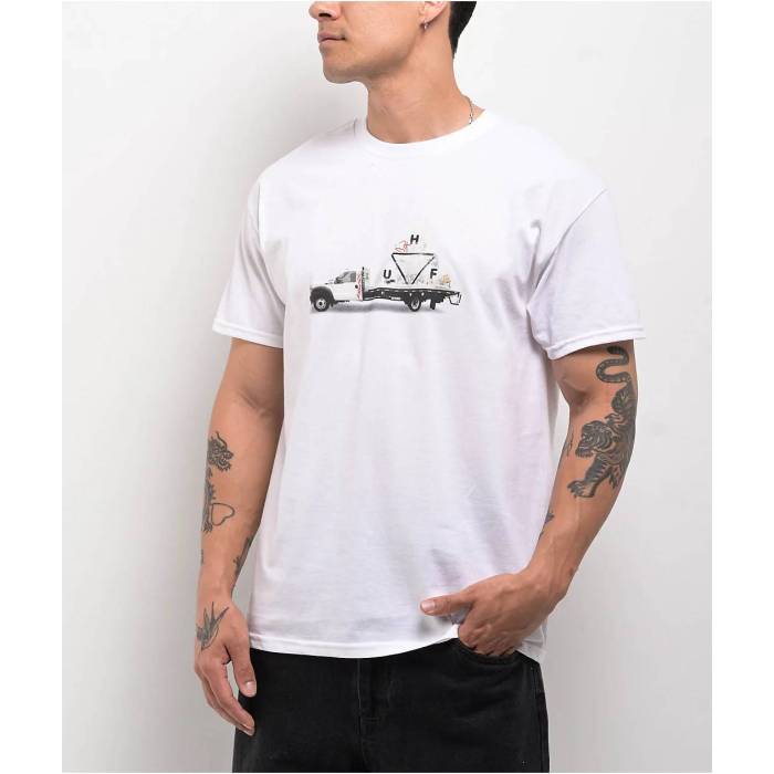 【★百貨店SALE★6/11真夜中2時迄】ハフ Huf 【 High Clearance White T-Shirt Men\u0027s White 】 ご機嫌 白いこと 白いこと ティーシャツ メンズ 白いこと 白いこと