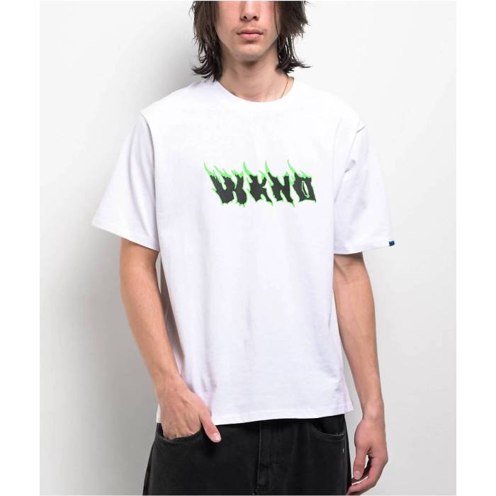 【★百貨店SALE★6/11真夜中2時迄】Wknd Skateboards 【 Wknd Hot Fire White T-Shirt Men\u0027s White 】 火の手 白いこと 白いこと ティーシャツ メンズ 白いこと 白いこと