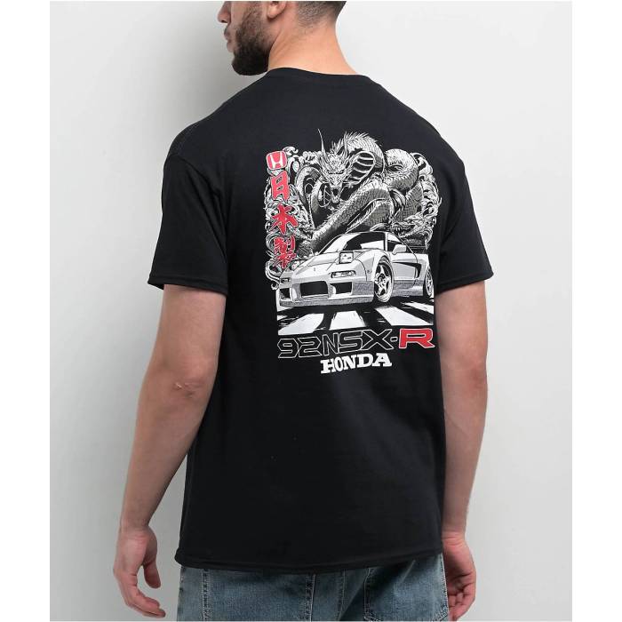 Honda 【 92 Nsx-R Black T-Shirt Men Black 】 黒色 ブラック Tシャツ メンズ 黒色 ブラック