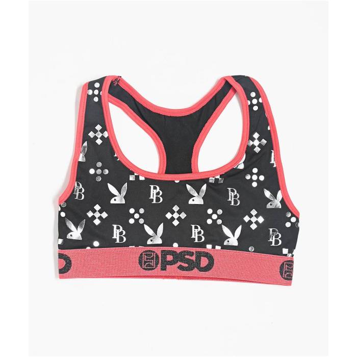 【★百貨店SALE★6/11真夜中2時迄】ピーエスディーアンダーウェア Psd Underwear 【 Psd X Playboy Monogram Sports Bra Women\u0027s Red 】 レディース Red 赤・赤いこと