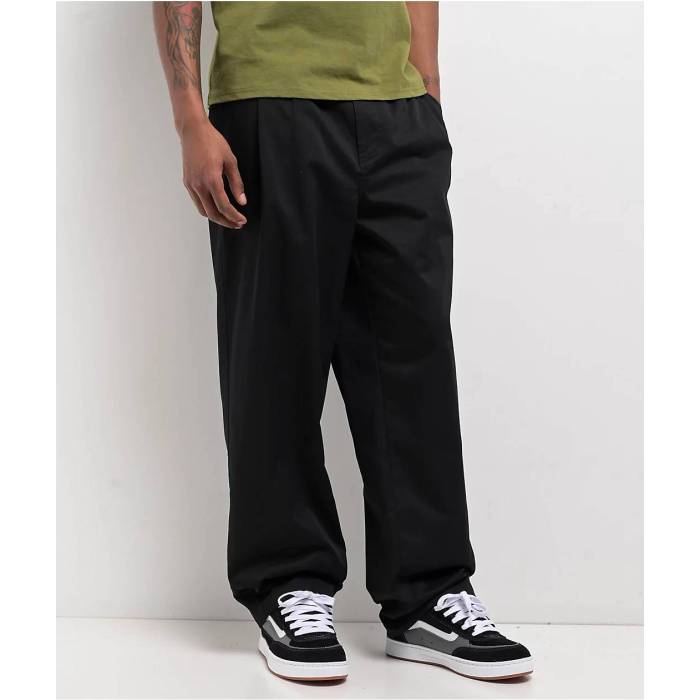 エンパイア Empyre 【 School Black Loose Skate Pleated Chino Pants Men's Black 】 黒色 ブラック Skate スケート チノ メンズ 黒色 ブラック