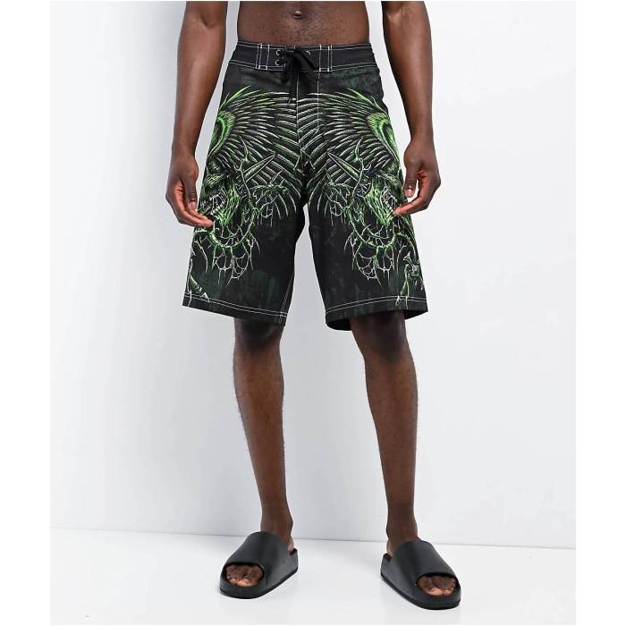 アフリクション Affliction 【 Toxic Wrath Black Board Shorts Men's Black 】 黒色 ブラック ショーツ メンズ 黒色 ブラック