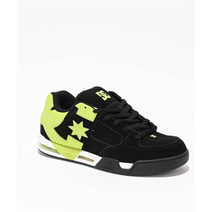 ディーシー Dc 【 Command Black & Lime Skate Shoes Men's Black 】 コマンド 黒色 ブラック ライム Skate スケート シューズ 運動靴 メンズ 黒色 ブラック