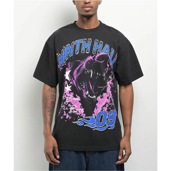 Ninth Hall 【 Hell Doggie Black T-Shirt Men's Black 】 黒色 ブラック Tシャツ メンズ 黒色 ブラック