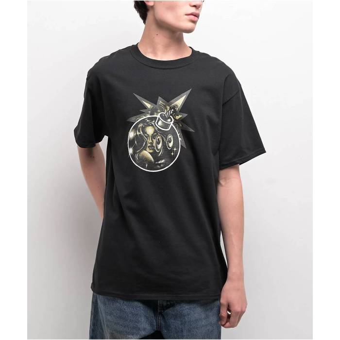 【★百貨店SALE★6/11真夜中2時迄】Adam Bomb 【 Cecelia Black T-Shirt Men\u0027s Black 】 黒いこと 黒いこと ティーシャツ メンズ 黒いこと 黒いこと