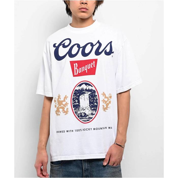Coors 【 Banquet White T-Shirt Men\u0027s White 】 白いこと 白いこと プルオーバー メンズ 白いこと 白いこと