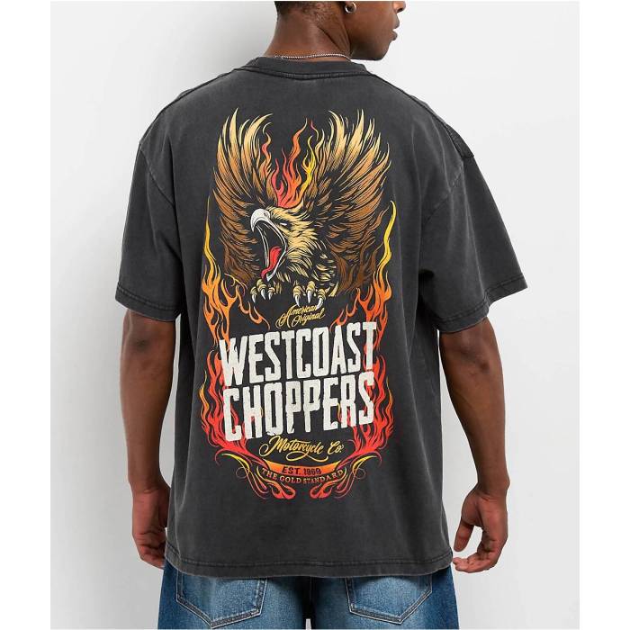 West Coast Choppers 【 Gold Standard Black Wash T-Shirt Men's Black 】 ゴールド standard スタンダード 黒色 ブラック Tシャツ メンズ 黒色 ブラック|スニケス