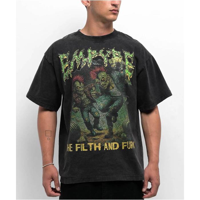 帝国 Empyre 【 Swamp Mosh Black Wash T-Shirt Men\u0027s Black 】 黒いこと 黒いこと プルオーバー メンズ 黒いこと 黒いこと
