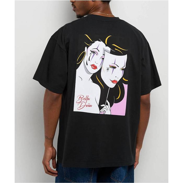 【★百貨店SALE★6/11十二時2時迄】Bella Dona 【 Masquerade Black T-Shirt Men\u0027s Black 】 黒いこと 黒いこと プルオーバー メンズ 黒いこと 黒いこと