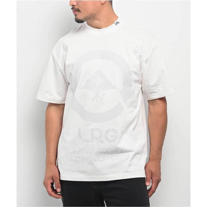 Lrg 【 Resolutionary White T-Shirt Men\u0027s Natural 】 白いこと 白いこと プルオーバー メンズ 自然的