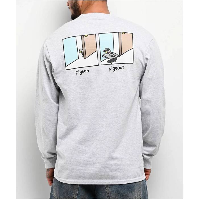 A.lab 【 Pigeout Ash Grey Long Sleeve T-Shirt Men's Grey 】 灰色 グレー Sleeve スリーブ Tシャツ メンズ 灰色 グレー|スニケス