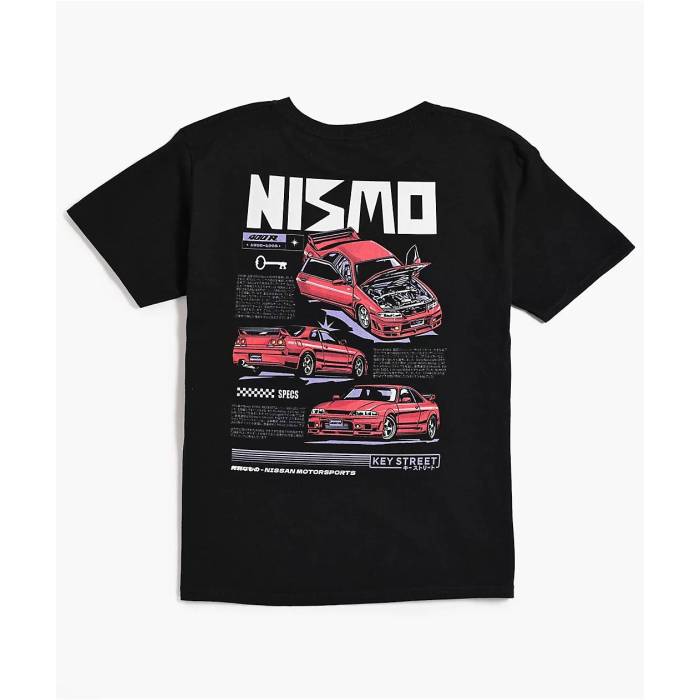 Key Street 【 X Nismo Kids 400R Black T-Shirt Kids\u0027 Black 】 黒いこと 黒いこと プルオーバー 黒いこと 黒いこと