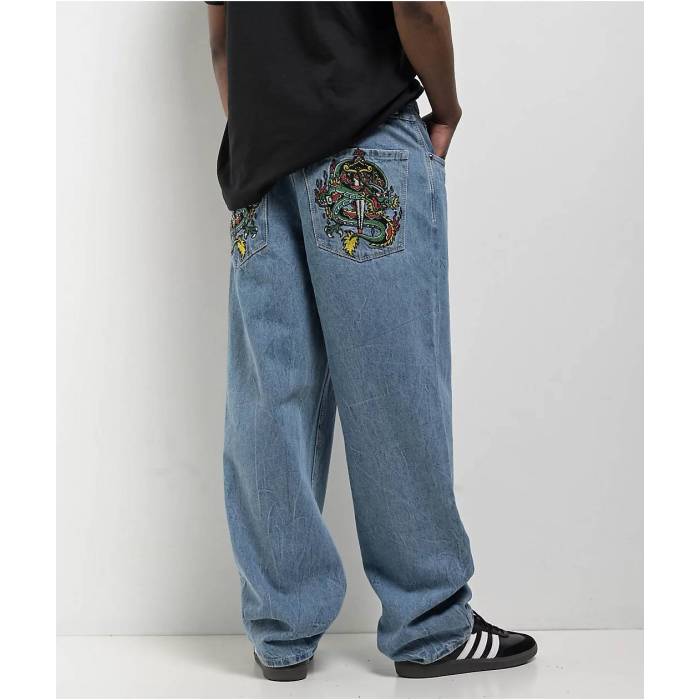 Ninth Hall 【 Ambush Dragon Blue Wash Loose Fit Jeans Men's Medium Blue 】 ドラゴン 青色 ブルー ジーンズ メンズ 青色 ブルー