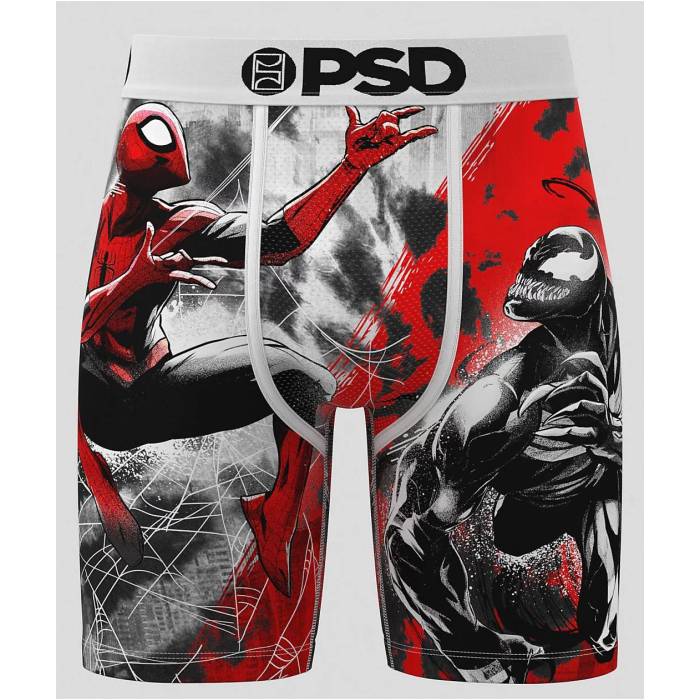ピーエスディーアンダーウェア Psd Underwear 【 Psd X Marvel Spiders Vs Grey Boxers Briefs Men's Red 】 灰色 グレー メンズ Red 赤・レッド｜スニケス