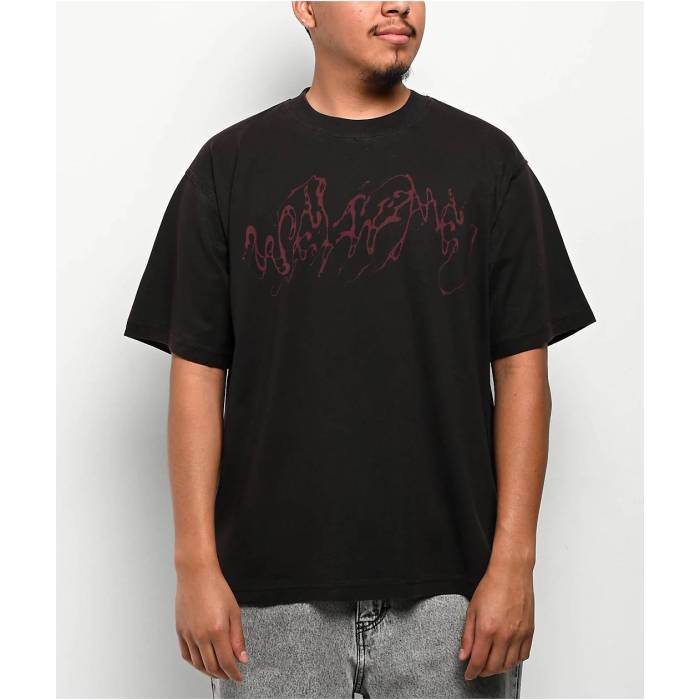 Welcome Skateboards 【 Welcome Weep Overprint Black Wash T-Shirt Men's Black 】 黒色 ブラック Tシャツ メンズ 黒色 ブラック｜スニケス