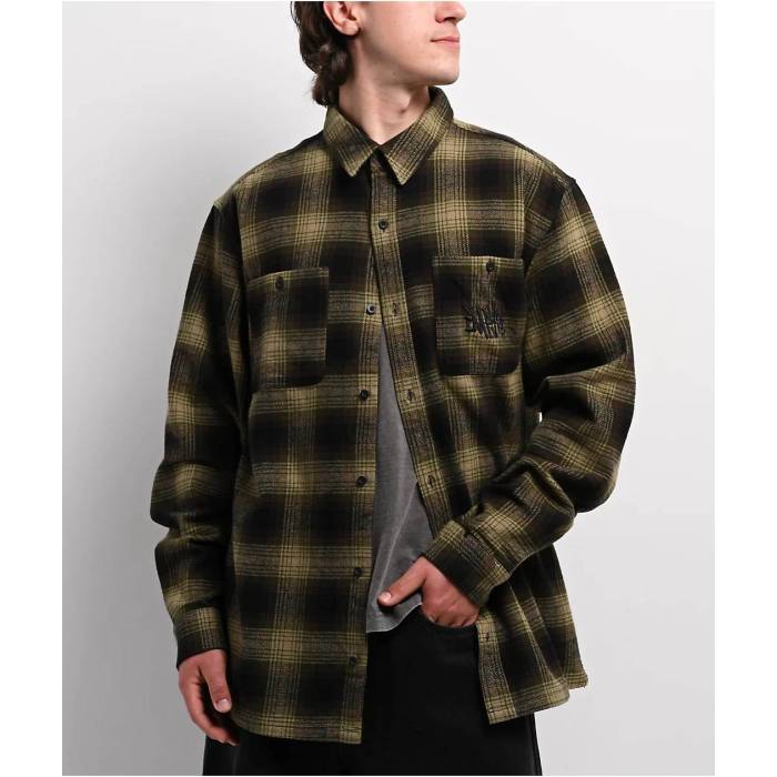 エンパイア Empyre 【 Browser Black & Green Plaid Flannel Shirt Men's Green 】 黒色 ブラック green 緑・グリーン メンズ green 緑・グリーン 21,096円