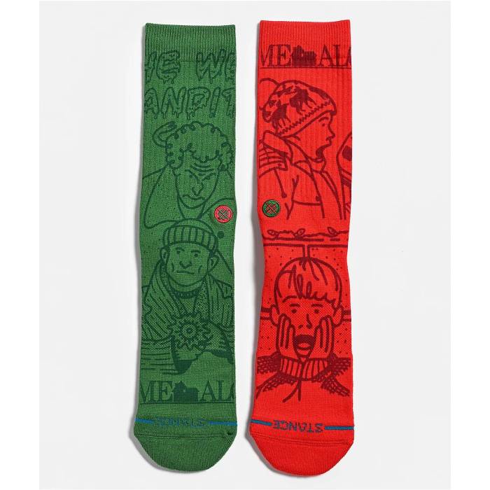 スタンス Stance 【 X Home Alone Red & Green Crew Socks Men's Multicolor 】 Red 赤・レッド green 緑・グリーン クルー ソックス・靴下 メンズ