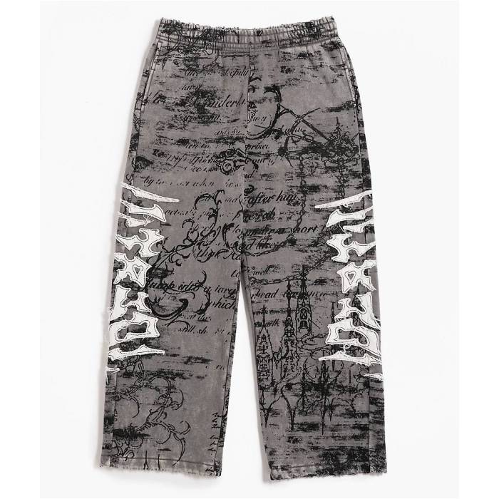 【★百貨店SALE★6/11真夜中2時迄】Vitriol 【 Kids Void Scrolls Grey Sweatpants Kids\u0027 Grey 】 薄墨色 薄墨色 ロングタイツ 薄墨色 薄墨色